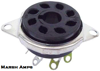 Tube Socket - Fender Exact 8 Pin Chassis Mount Socket